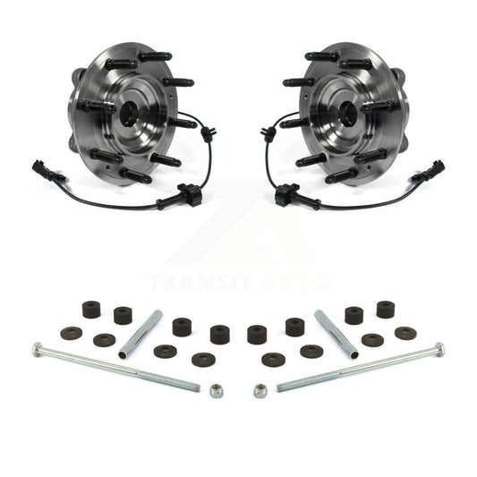 Hub Bearing Assembly & Link Front Kit For GMC Chevrolet Sierra 2500 HD Silverado