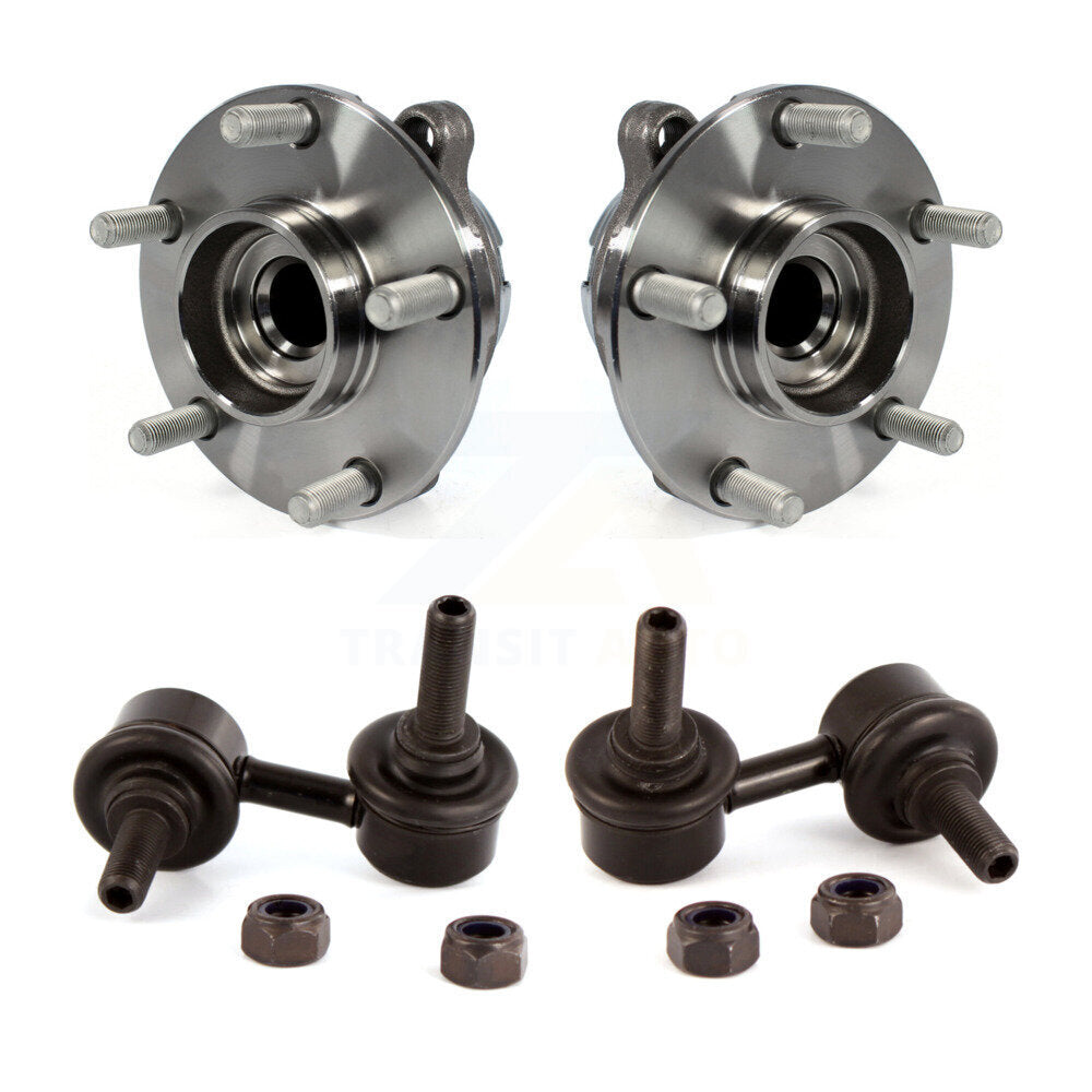 Hub Bearing Assembly And Link Front Kit For INFINITI Q50 Q60 RWD with 2.0L