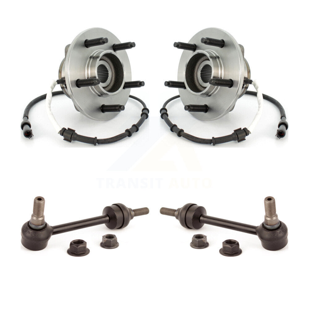 Hub Bearing Assembly And Link Front Kit For 2004 Ford F-150 4WD with 4-Wheel ABS