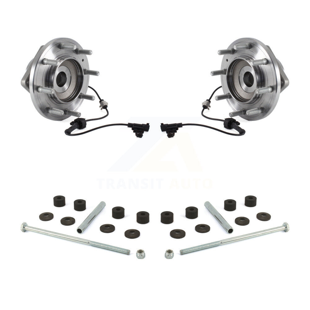 Hub Bearing Assembly & Link Front Kit For GMC Sierra 3500 HD Chevrolet Silverado