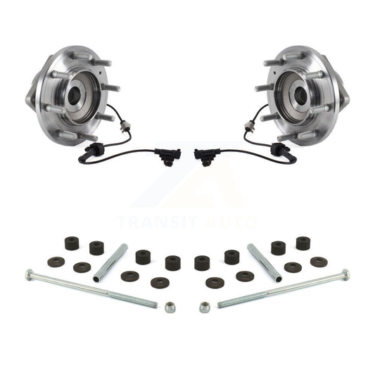 Hub Bearing Assembly & Link Front Kit For GMC Sierra 3500 HD Chevrolet Silverado
