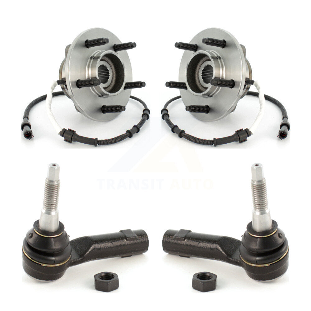 Wheel Bearing And Tie Rod End Front Kit For 2004 Ford F-150 4WD with 4-Wheel ABS