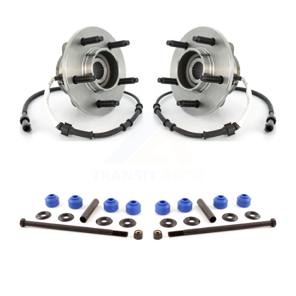Hub Bearing Assembly Link Front Kit For Ford F-150 Heritage 4WD with 4-Wheel ABS