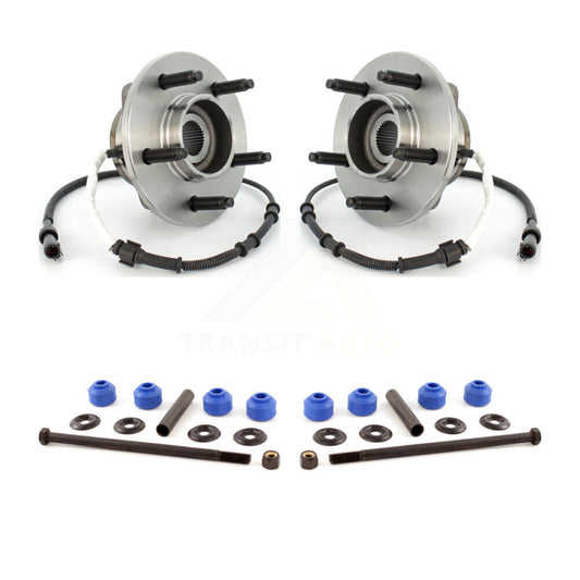 Hub Bearing Assembly Link Front Kit For Ford F-150 Heritage 4WD with 4-Wheel ABS