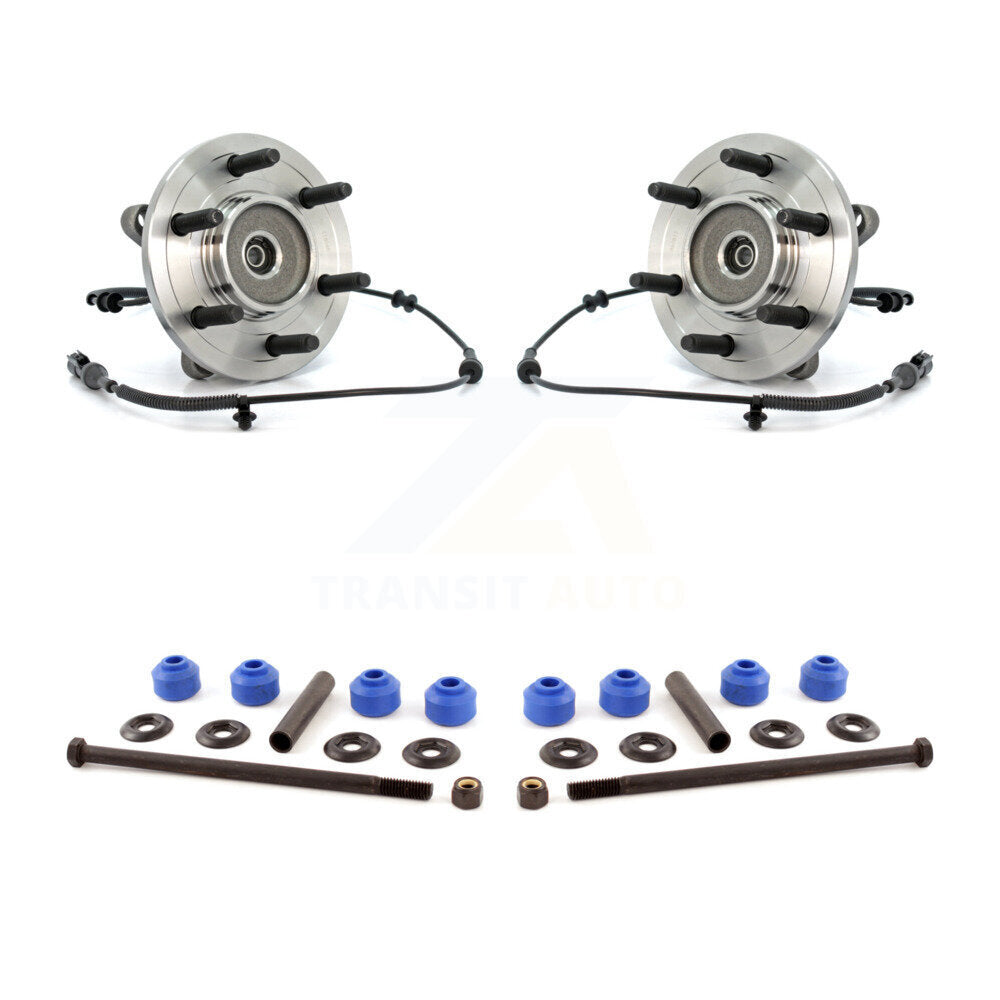 Hub Bearing Assembly Link Front Kit For 04 Ford F-150 Heritage With 6 Lug Wheels