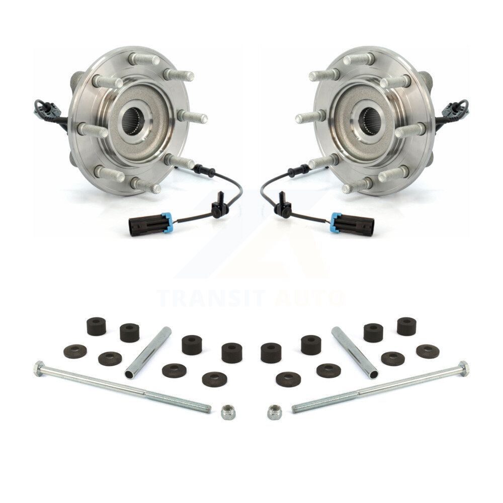 Hub Bearing Assembly & Link Front Kit For GMC Sierra 3500 HD Chevrolet Silverado