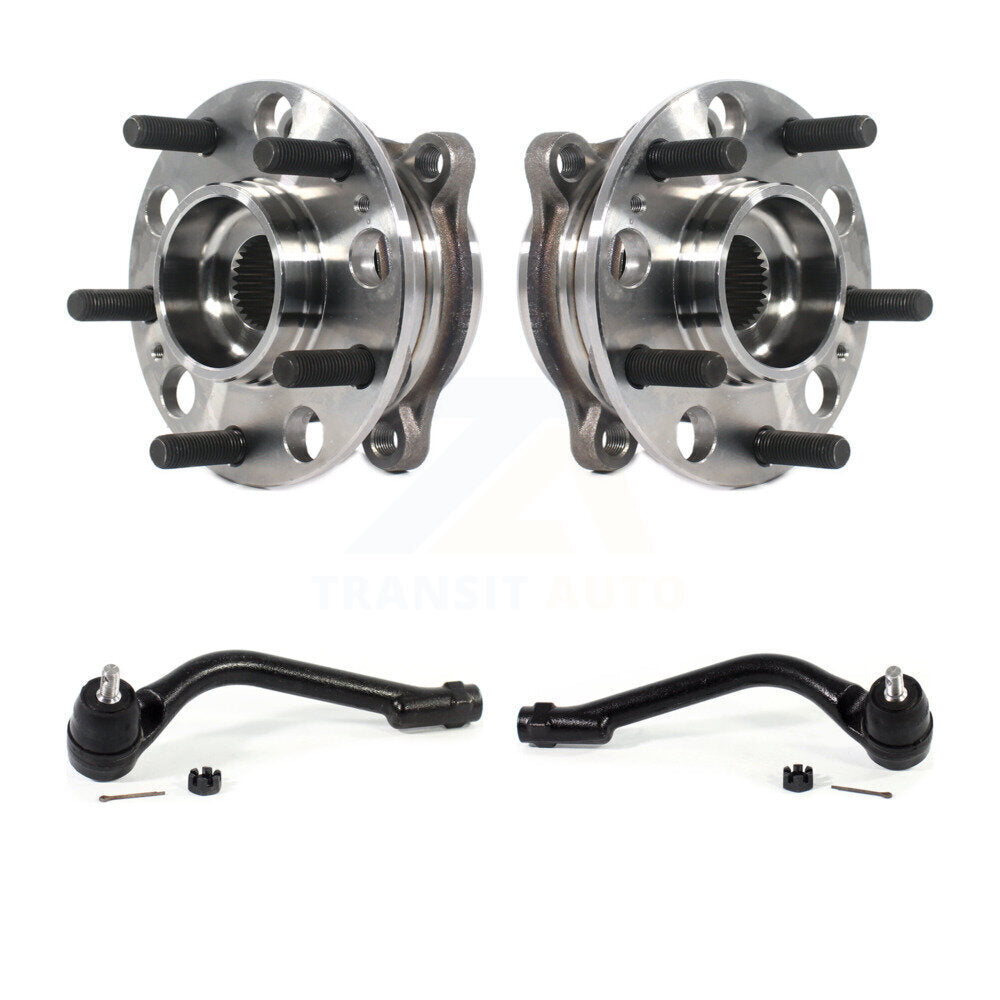 Wheel Bearing And Tie Rod End Front Kit For 2015-2018 Hyundai Santa Fe Sport