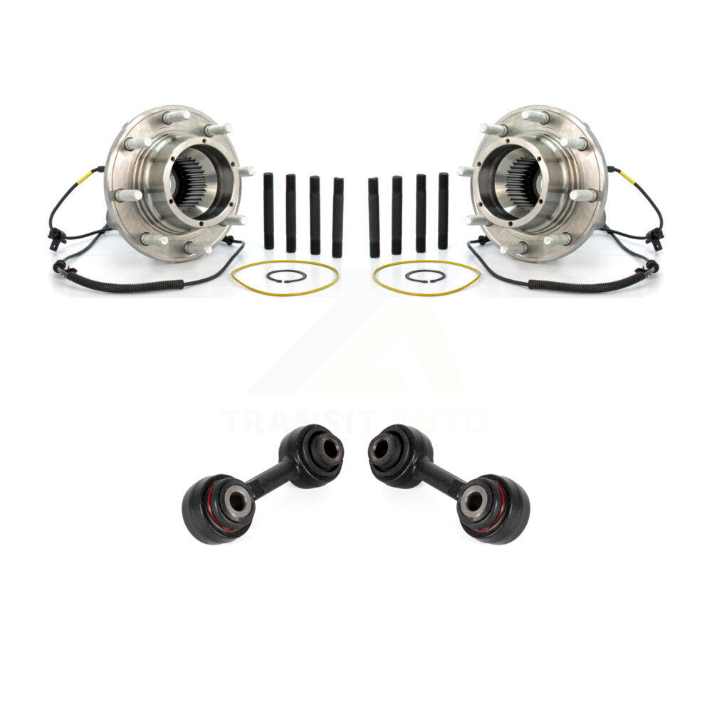 Hub Bearing Assembly And Link Front Kit For Ford F-350 Super Duty F-250 4WD
