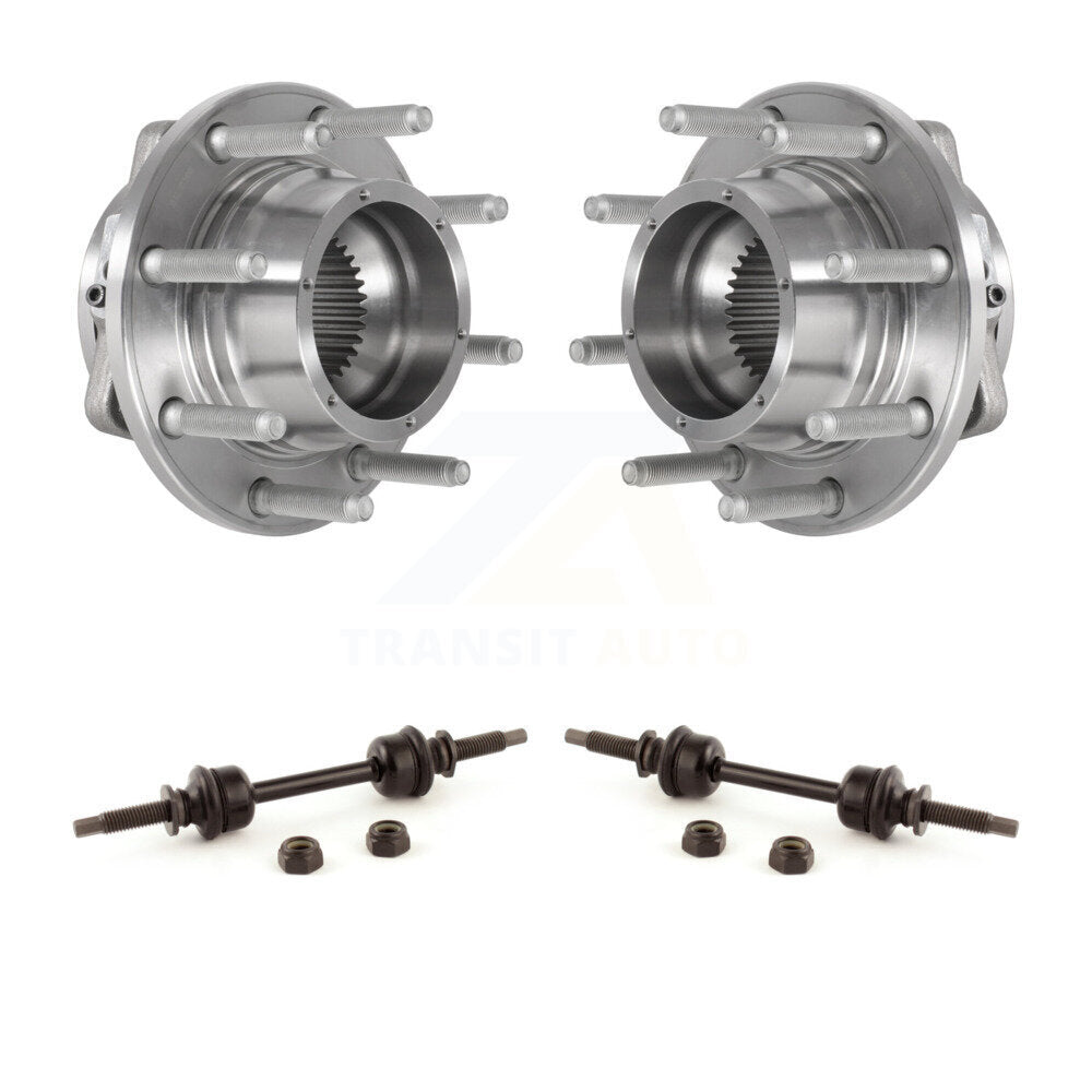 Hub Bearing Assembly And Link Front Kit For Ford F-350 Super Duty F-250 4WD