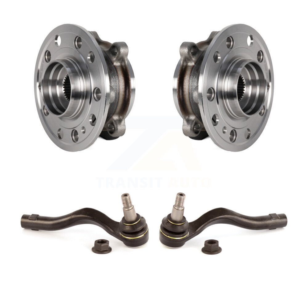 Wheel Bearing Tie Rod End Front Kit For 17-18 Mercedes-Benz E400 Coupe with AWD