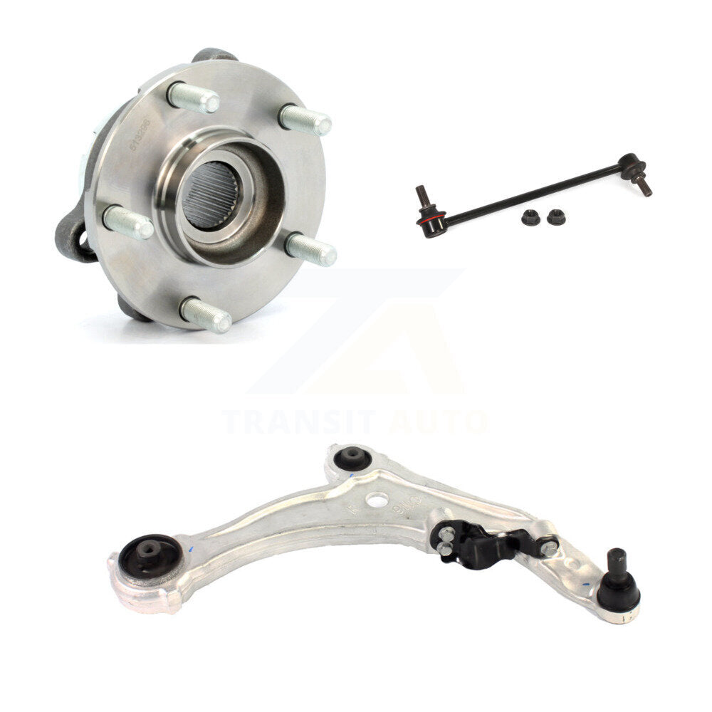 Hub Bearing Lower Control Arm & Link Front Right Kit For 2009-2014 Nissan Maxima
