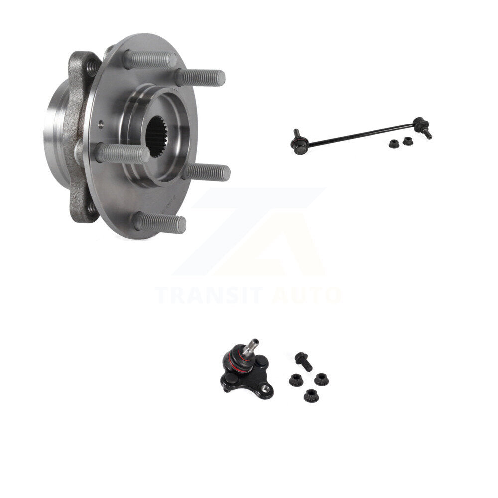 Bearing Lower Ball Joint & Link Front Right Kit For Hyundai Elantra Kia Forte GT