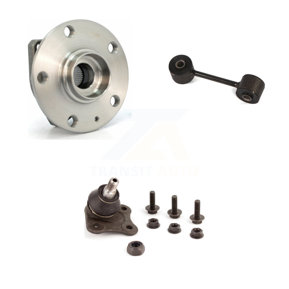 Bearing Lower Ball Joint & Sway Bar Link Front Left Kit For Volkswagen Golf City