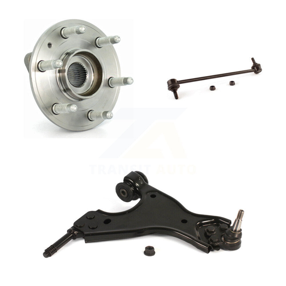 Hub Bearing Lower Control Arm & Link Front Left Kit For GMC Acadia Buick Enclave