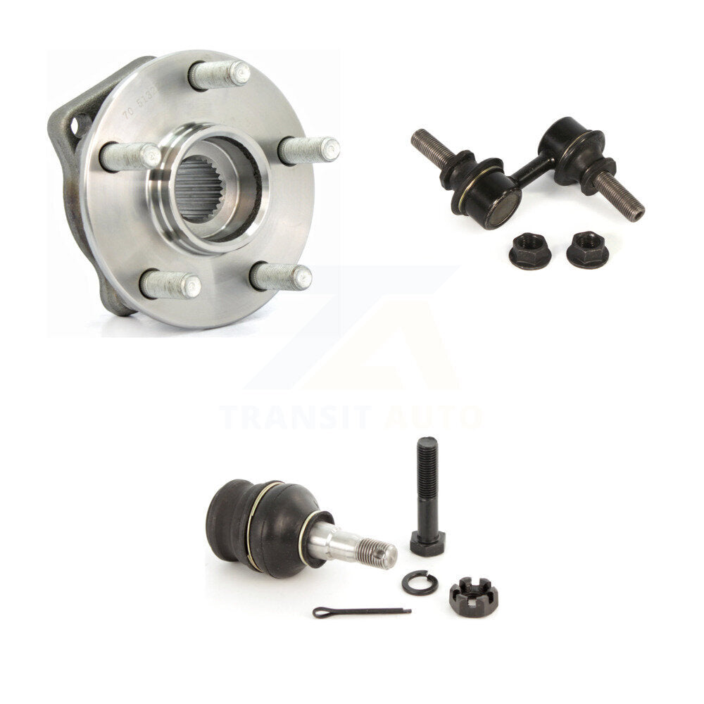 Hub Bearing Lower Ball Joint Sway Bar Link Front Kit For 2010-2014 Subaru Legacy