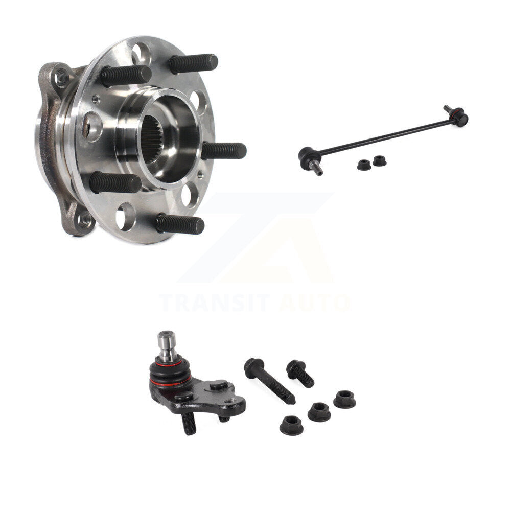 Hub Bearing Lower Ball Joint & Sway Bar Link Front Kit For 2016-2020 Kia Sorento