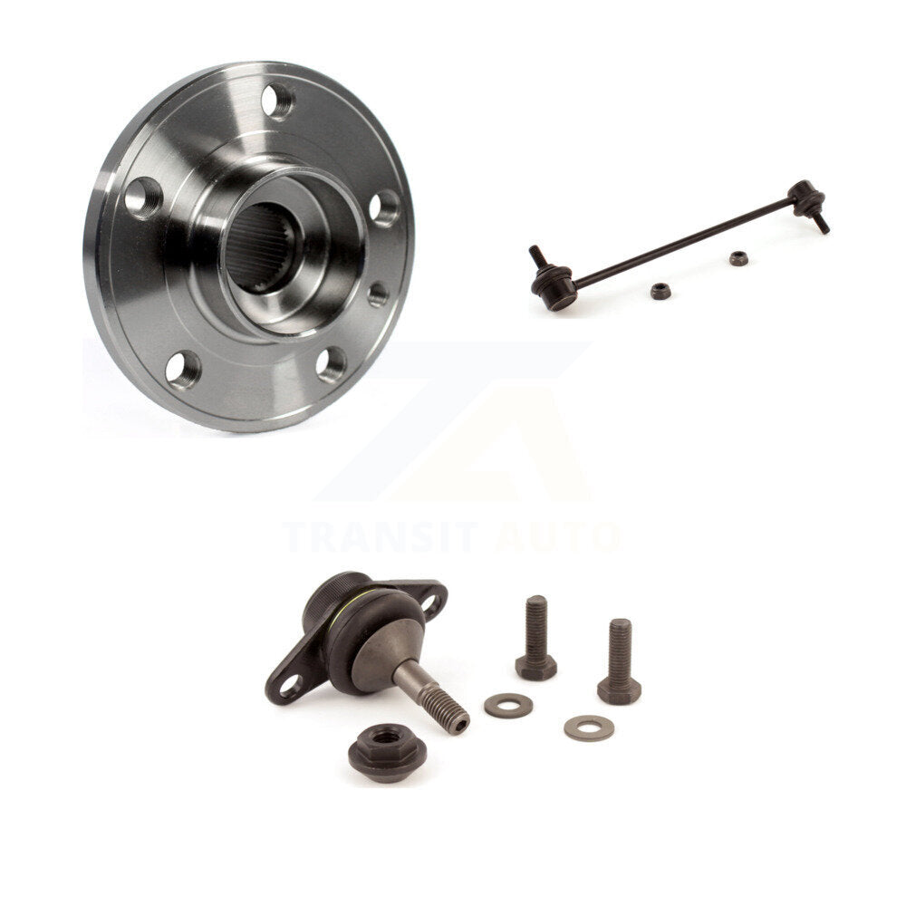Hub Bearing Lower Ball Joint And Sway Bar Link Front Kit For 2008-2009 Volvo V70