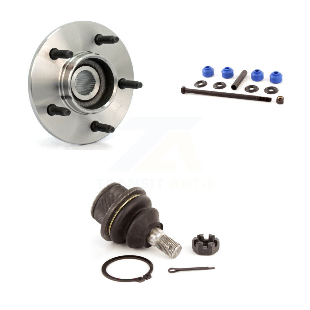Hub Bearing Lower Ball Joint Link Front Kit For Ford F-150 4WD with 2-Wheel ABS
