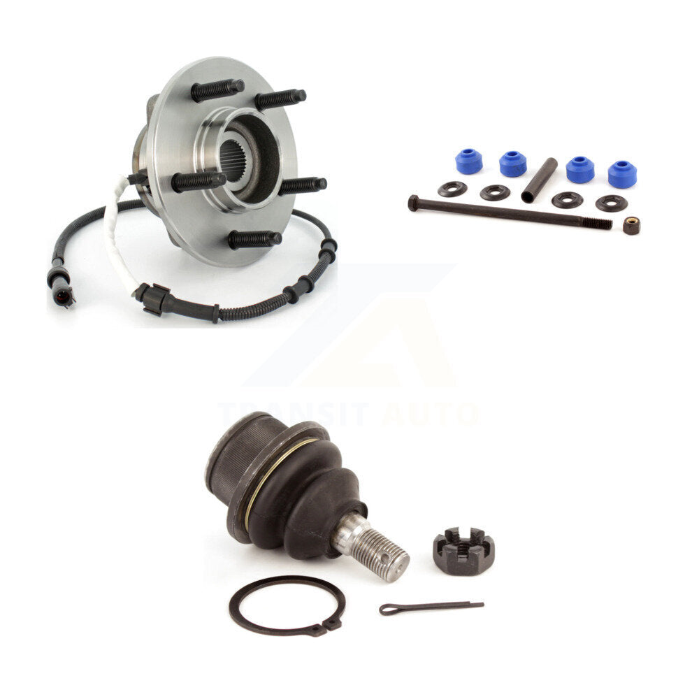 Hub Bearing Lower Ball Joint And Sway Bar Link Front Kit For Ford F-150 Heritage