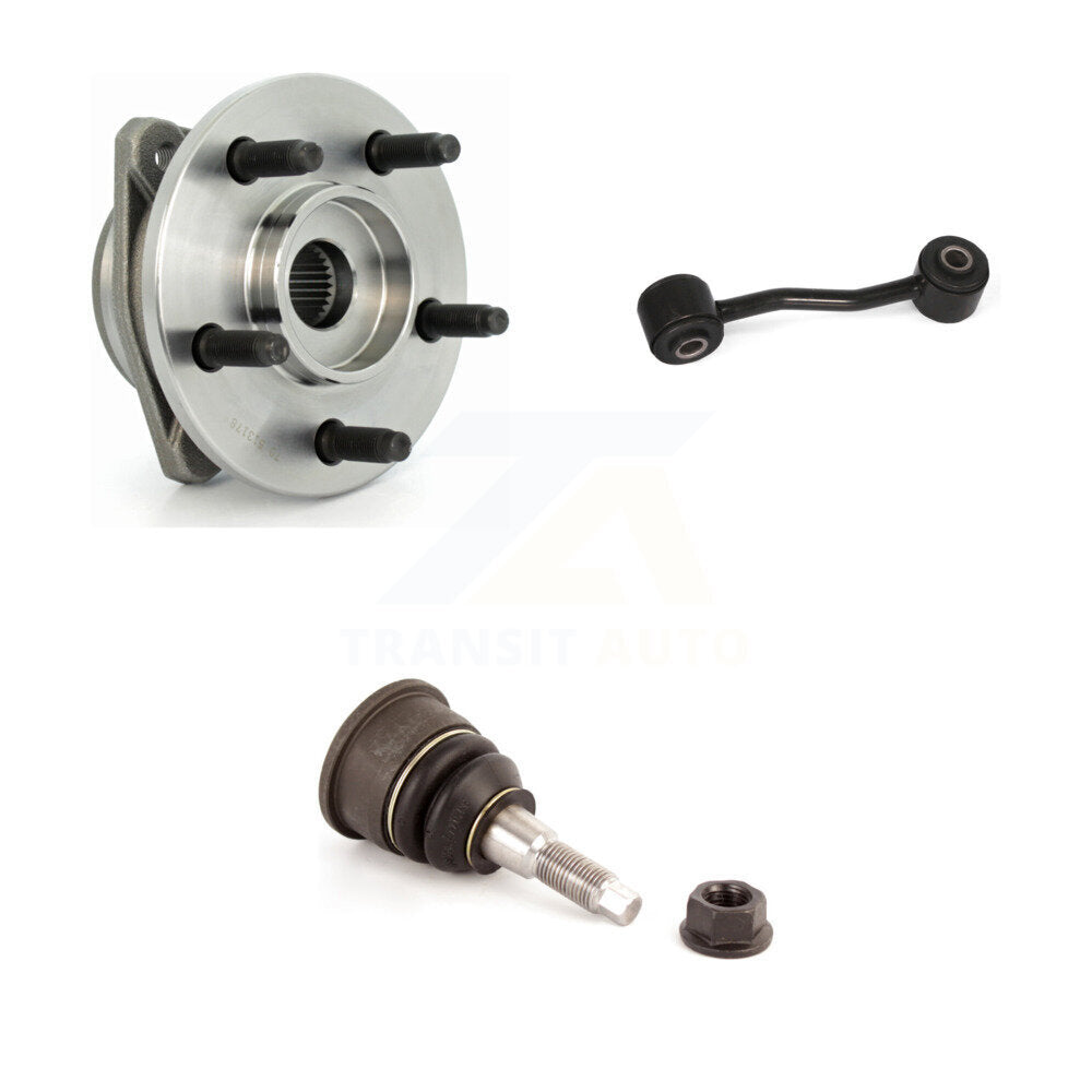 Hub Bearing Lower Ball Joint & Link Front Kit For 2002-2004 Jeep Liberty Non-ABS