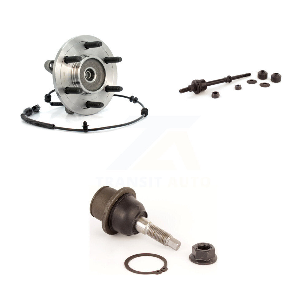Hub Bearing Lower Ball Joint & Link Front Kit For Ford F-150 Lincoln Mark LT 4WD