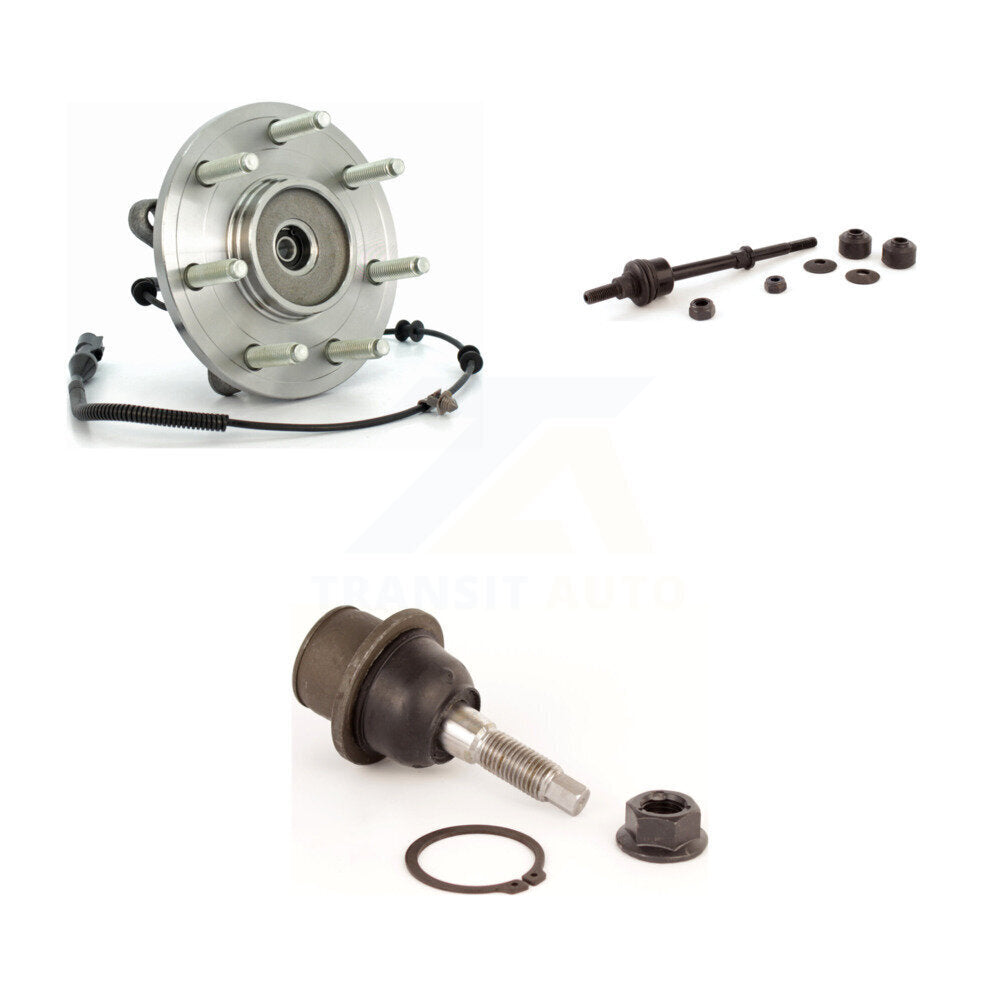Hub Bearing Lower Ball Joint & Link Front Kit For Ford F-150 Lincoln Mark LT 4WD