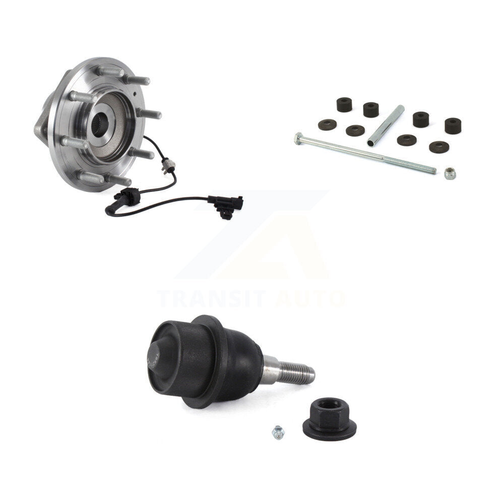 Hub Bearing Lower Ball Joint Link Front Kit For GMC Sierra 3500 HD Chevrolet 4WD