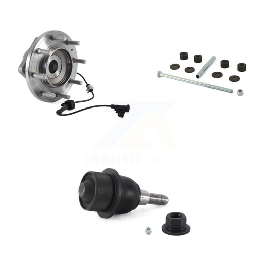 Hub Bearing Lower Ball Joint Link Front Kit For GMC Sierra 3500 HD Chevrolet 4WD