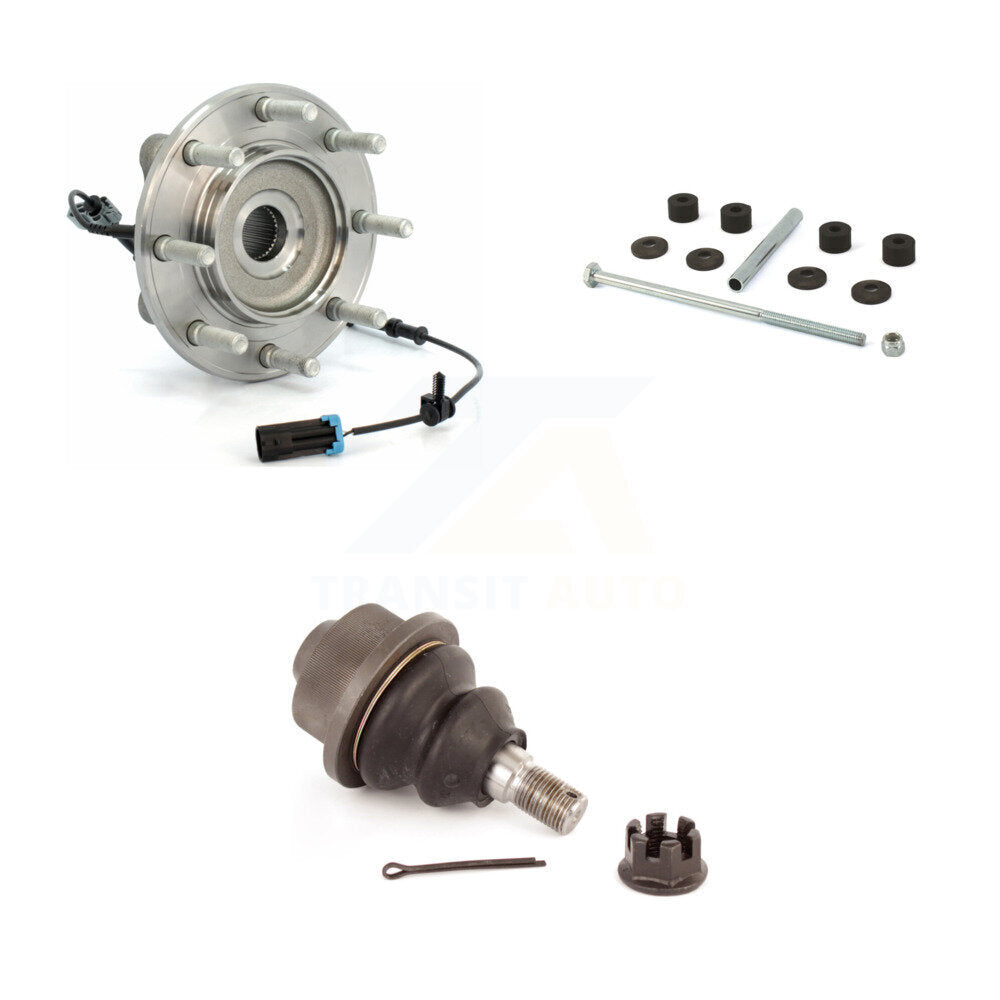Hub Bearing Lower Ball Joint And Link Front Kit For GMC Sierra 3500 HD Chevrolet