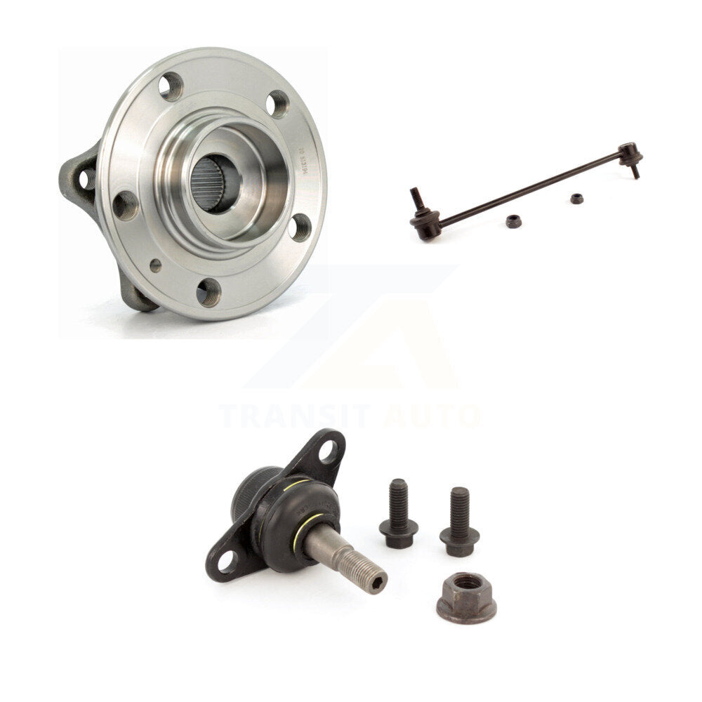 Hub Bearing Lower Ball Joint & Sway Bar Stabilizer Link Front Kit For Volvo S60