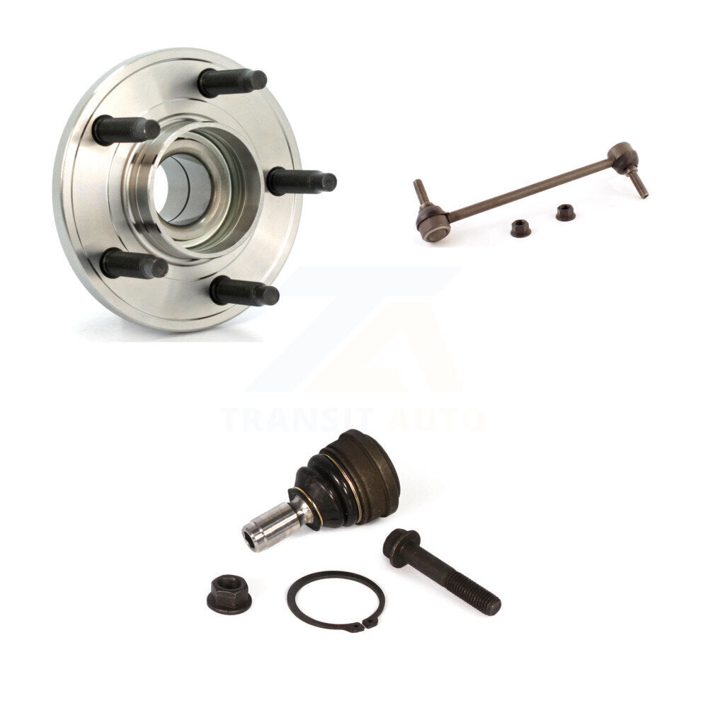 Hub Bearing Lower Ball Joint Sway Bar Stabilizer Link Front Kit For Ford Mustang