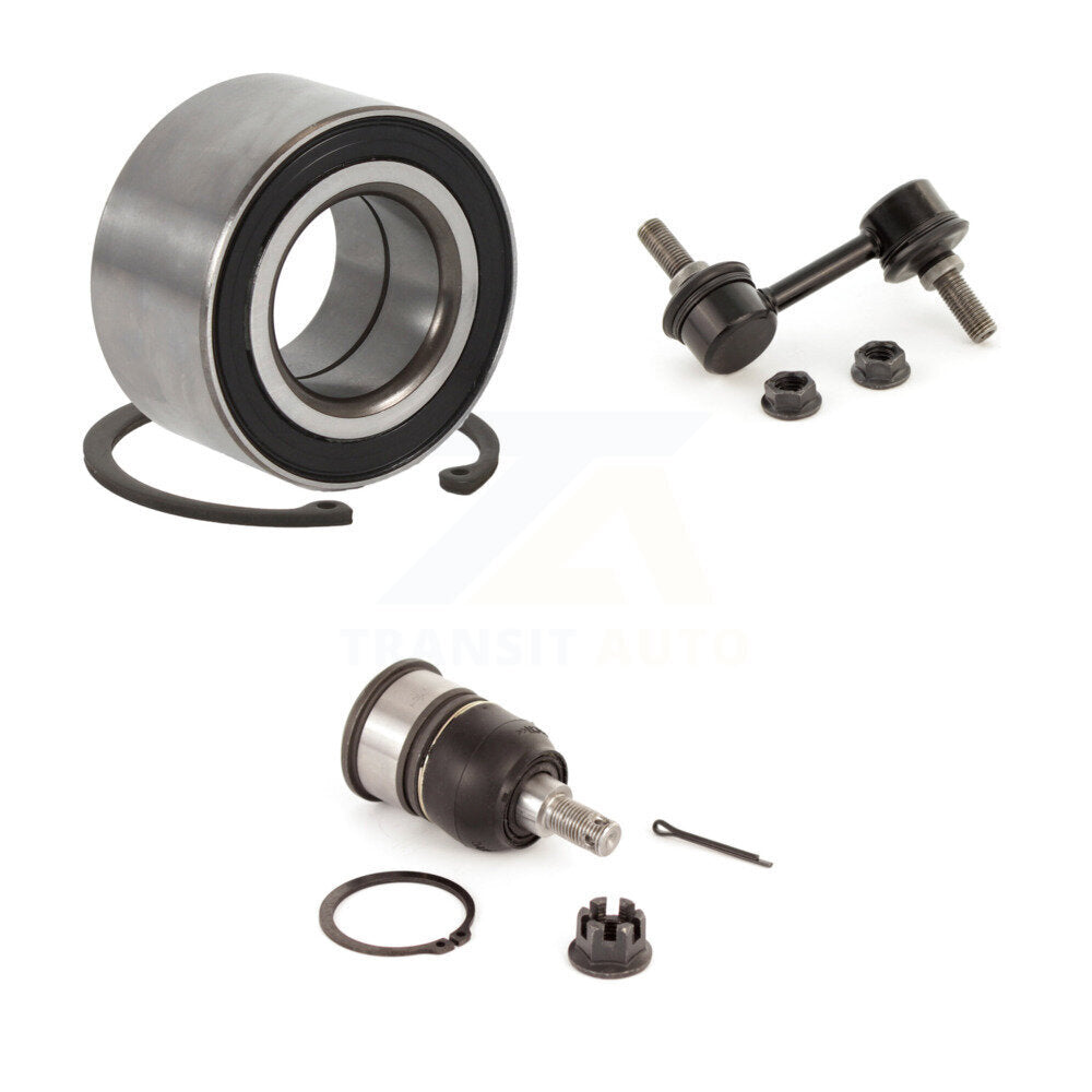 Wheel Bearing Lower Ball Joint And Sway Bar Link Front Left Kit For Honda Accord