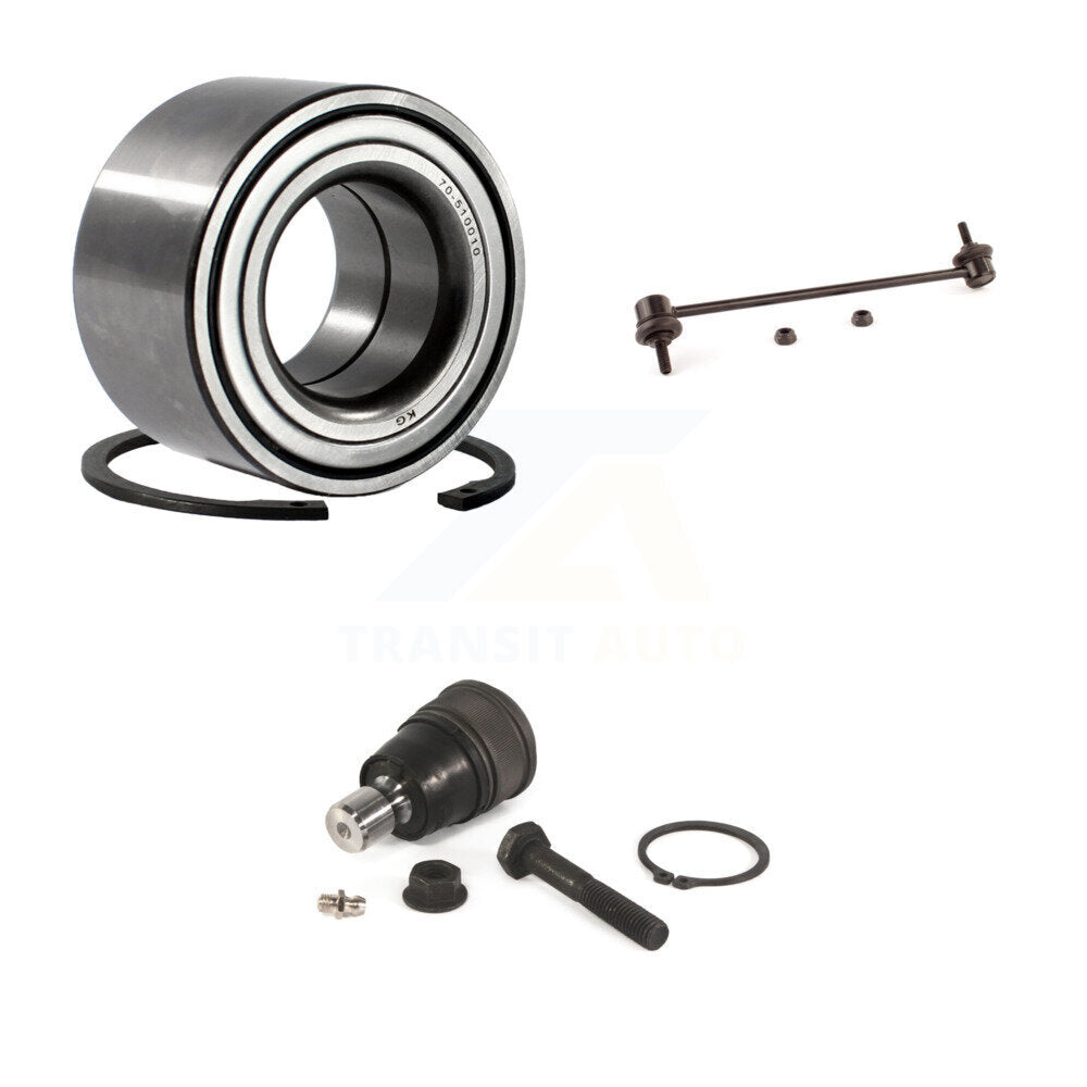 Wheel Bearing Lower Ball Joint & Sway Bar Stabilizer Link Front Kit For Mazda 3