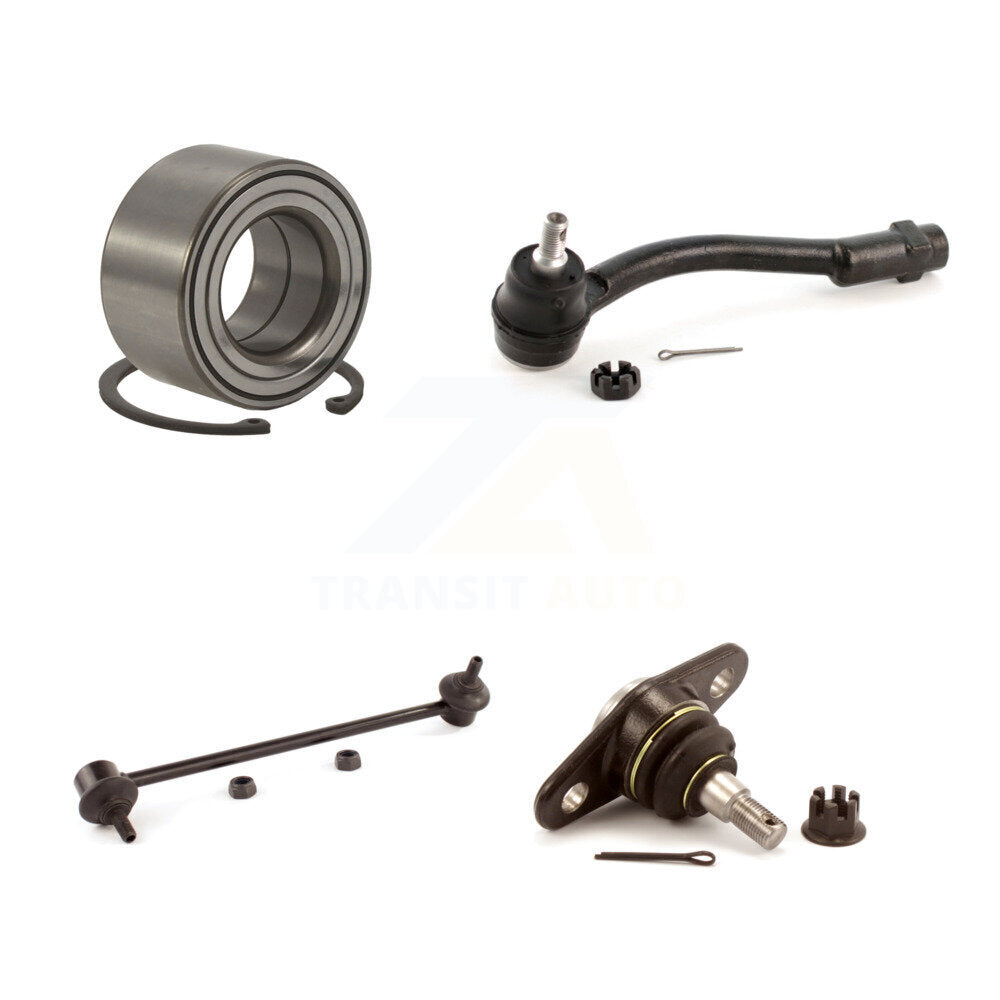 Bearing Lower Ball Joint Outer Tie Rod & Link Front Left Kit For Hyundai Accent