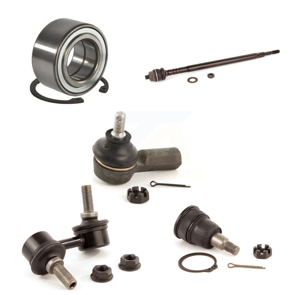Wheel Bearing Lower Ball Joint Tie Rod Link Front Left Kit (5Pc) For Honda Civic