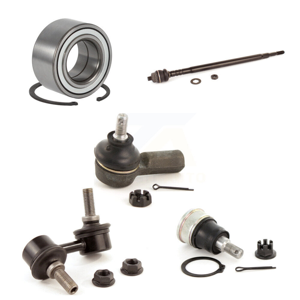 Wheel Bearing Lower Ball Joint Tie Rod Link Front Left Kit (5Pc) For Honda Civic