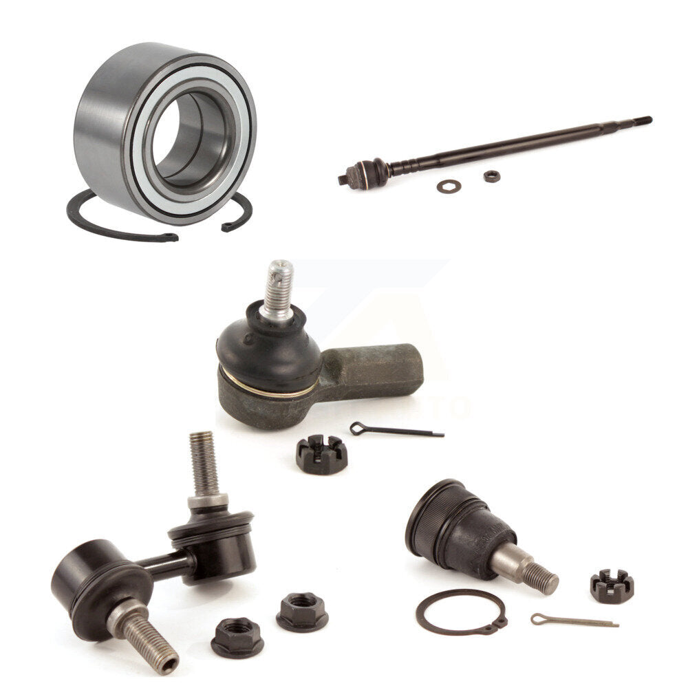 Wheel Bearing Lower Ball Joint Tie Rod Link Front Left Kit (5Pc) For Honda Civic