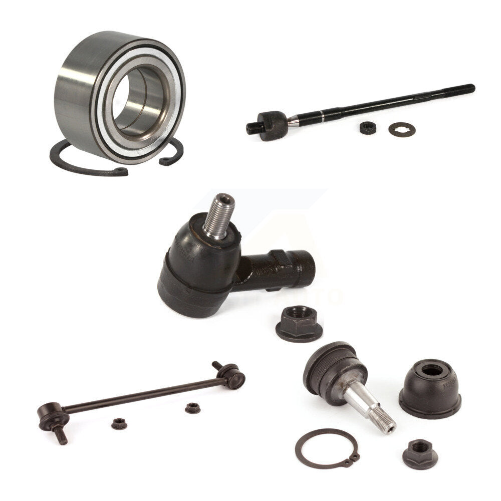 Wheel Bearing Lower Ball Joint Tie Rod Link Front Left Kit (5Pc) For Kia Spectra