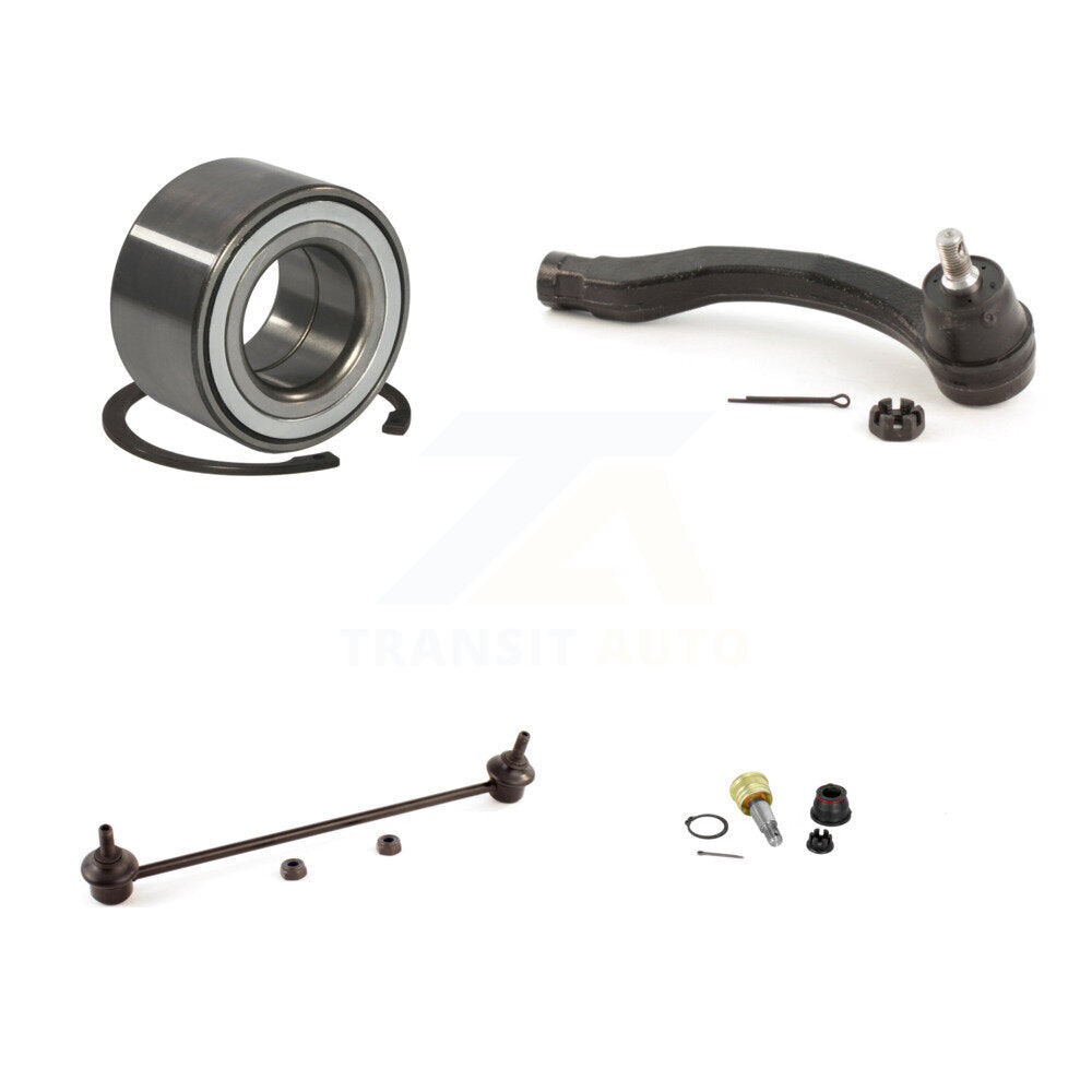 Wheel Bearing Lower Ball Joint Outer Tie Rod & Link Front Left Kit For Honda Fit