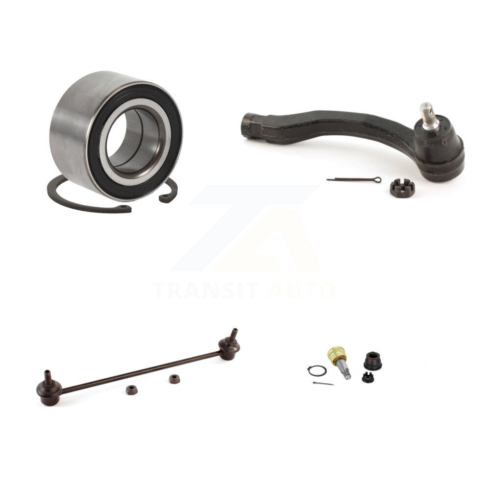 Wheel Bearing Lower Ball Joint Outer Tie Rod & Link Front Left Kit For Honda Fit
