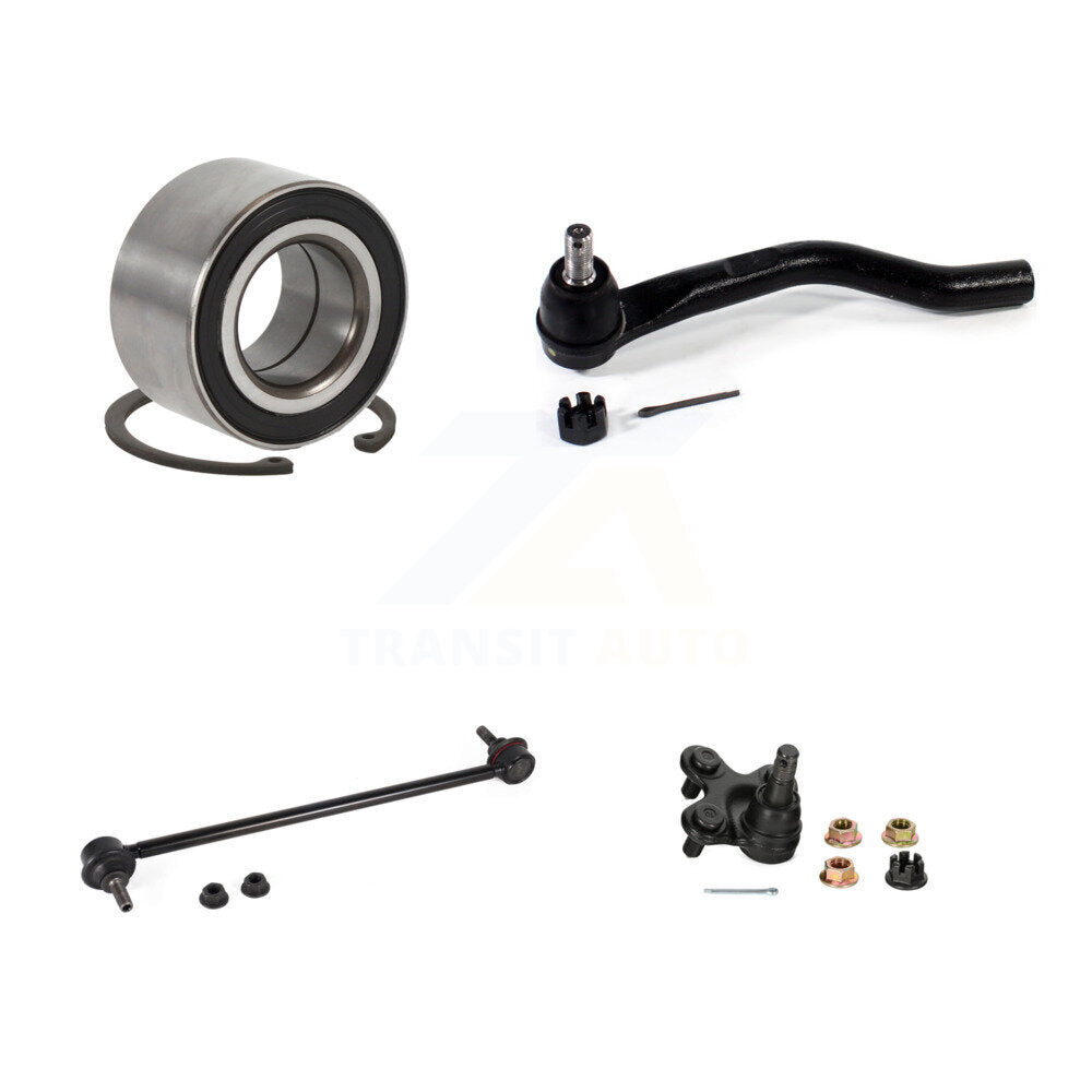 Wheel Bearing Lower Ball Joint Outer Tie Rod Link Front Left Kit For Honda Civic