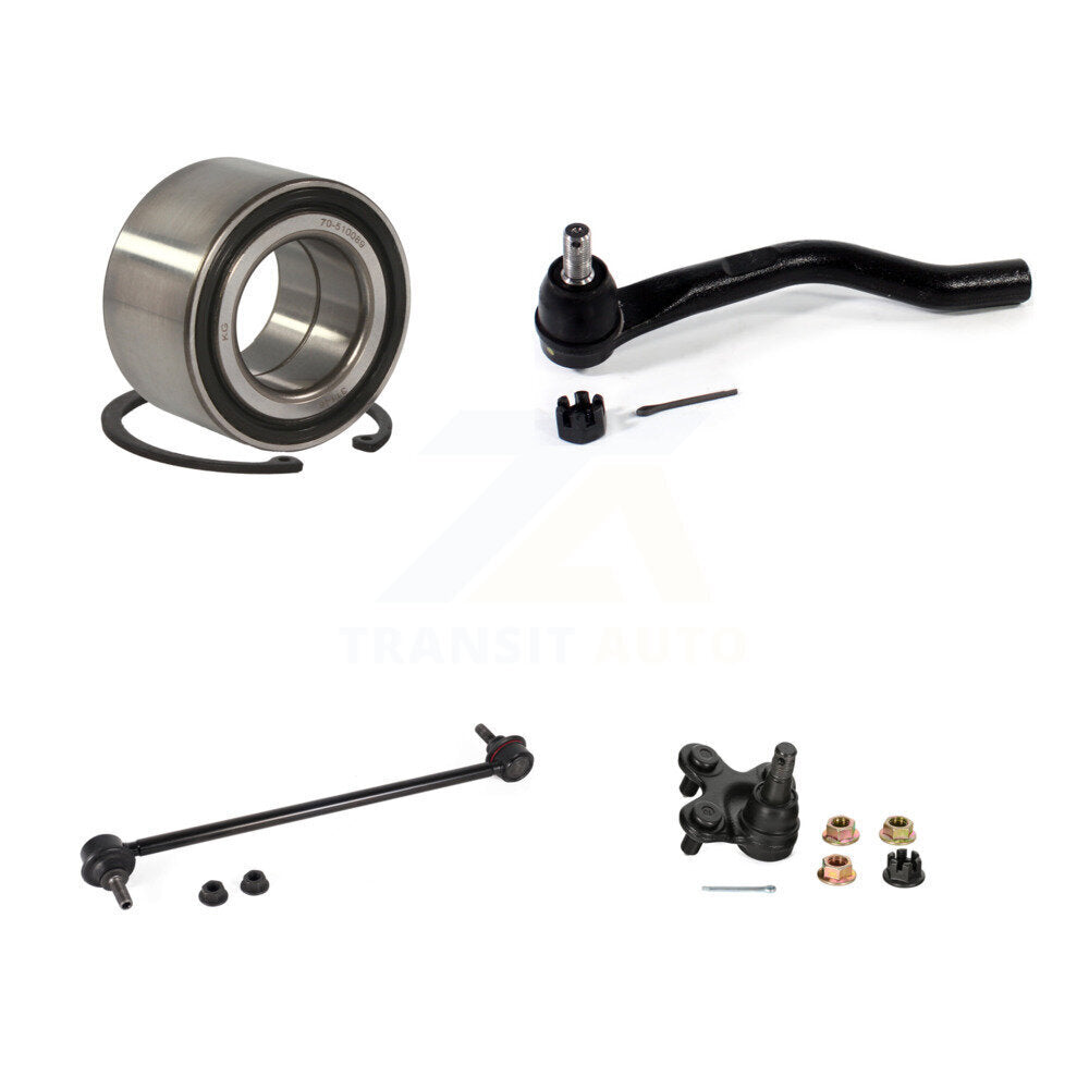 Wheel Bearing Lower Ball Joint Outer Tie Rod Link Front Left Kit For Honda Civic