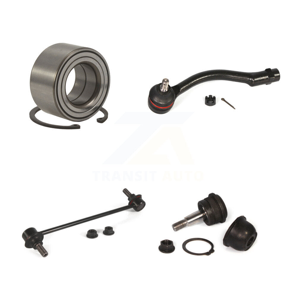 Bearing Lower Ball Joint Outer Tie Rod & Link Front Left Kit For Hyundai Accent