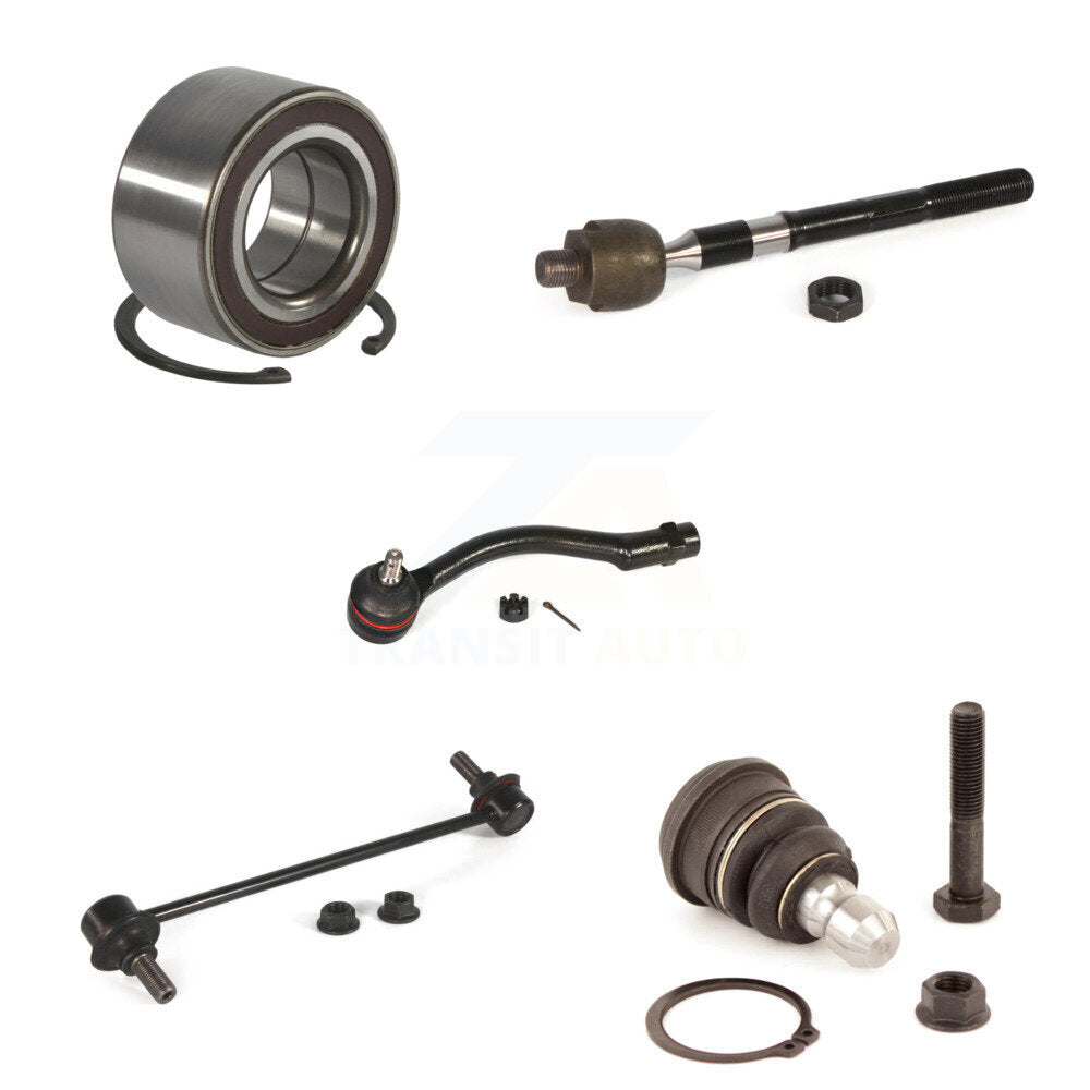 Bearing Lower Ball Joint Tie Rod Sway Bar Link Front Left Kit (5Pc) For Kia Rio