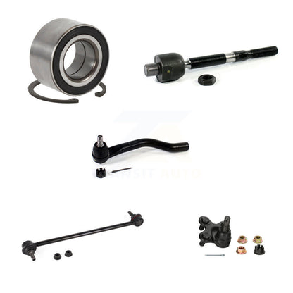 Wheel Bearing Lower Ball Joint Tie Rod Link Front Left Kit (5Pc) For Honda Civic
