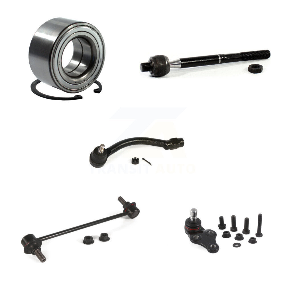 Wheel Bearing Lower Ball Joint Tie Rod Link Front Left Kit (5Pc) For Kia Soul EV