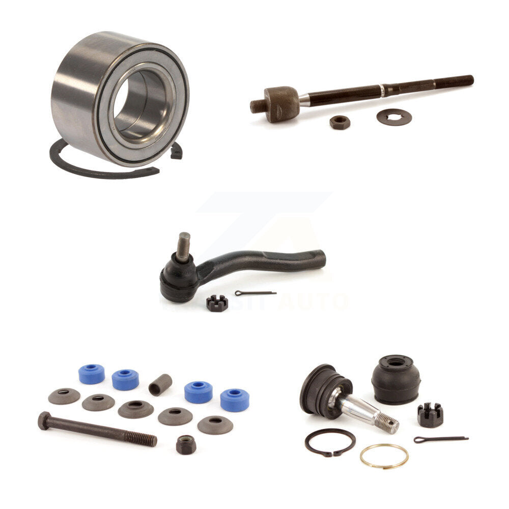 Wheel Bearing Lower Ball Joint Tie Rod Link Front Left Kit (5Pc) For Toyota Echo