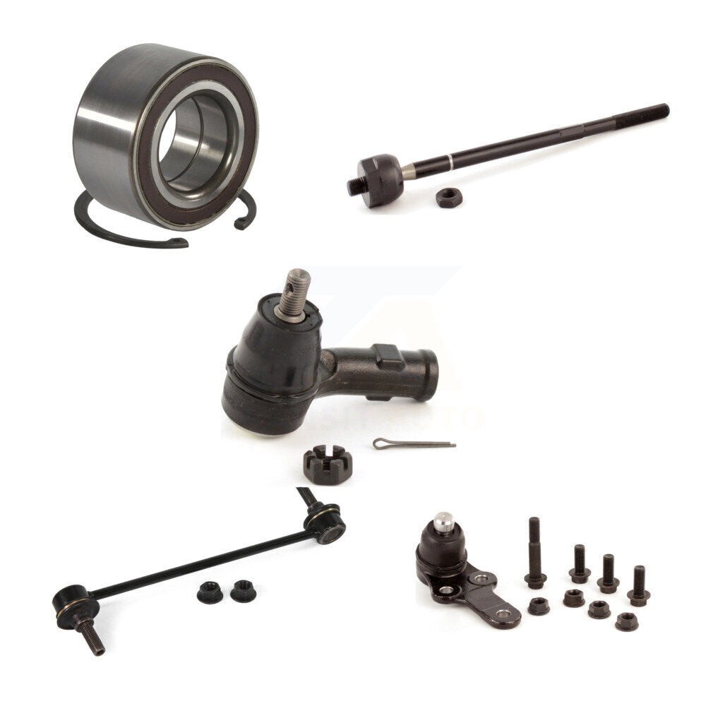 Wheel Bearing Lower Ball Joint Tie Rod Link Front Left Kit (5Pc) For Ford Focus