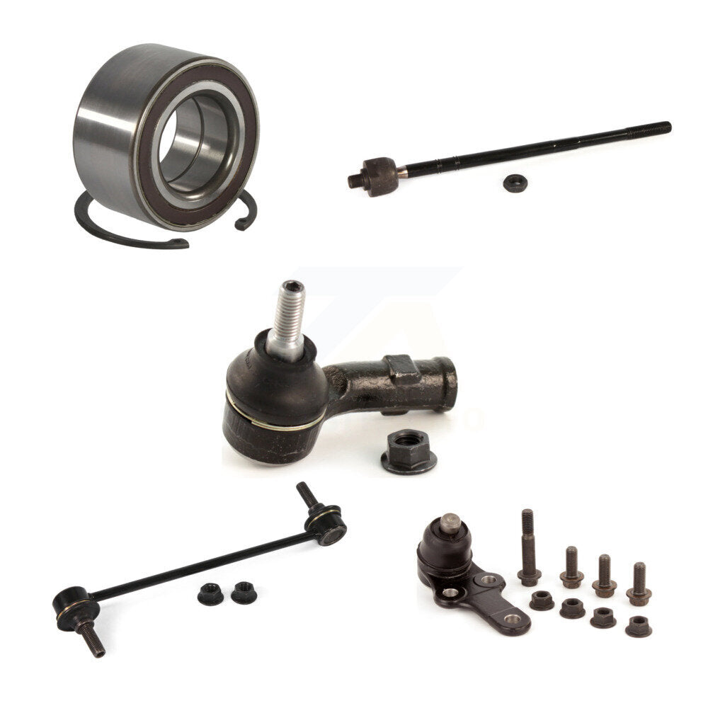 Wheel Bearing Lower Ball Joint Tie Rod Link Front Left Kit (5Pc) For Ford Focus