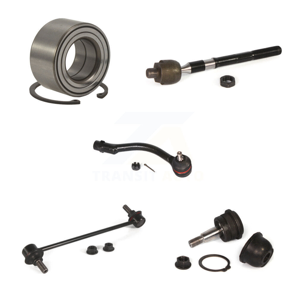 Bearing Lower Ball Joint Tie Rod & Link Front Right Kit (5Pc) For Hyundai Accent